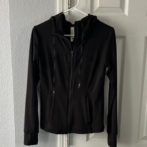 Love Tree Black Zip Front Activewear Hoodie Jacket sz M